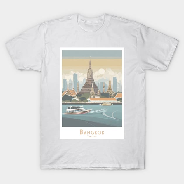 Bangkok Skyline Serenity T-Shirt by POD24